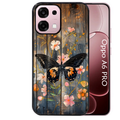 Coque noire taperso pour OPPO A6 PRO 4G et 5G avec motif bois et papillon 2 protection antichoc personnalisée