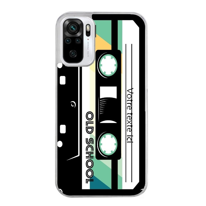 Coque taperso pour Redmi Note 10 4G 5G PRO 10S personnalisable avec motif cassette vintage protection antichoc personnalisée