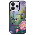 Coque noire taperso pour Redmi Note 14 et PRO PLUS 4G 5G avec motif colibri couple personnalise protection antichoc personnalisée
