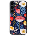 Coque noire taperso pour galaxy A06 A16 A26 A36 A56 avec motif fleur coquelicot protection antichoc personnalisée