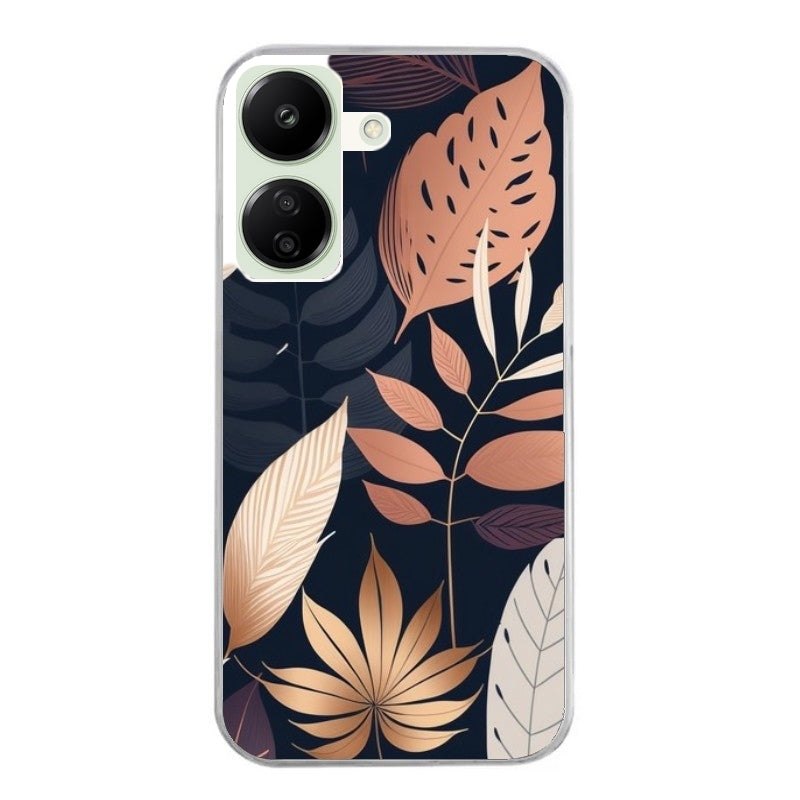 Coque taperso pour POCO C65 4G avec motif jungle et feuilles protection antichoc personnalisée