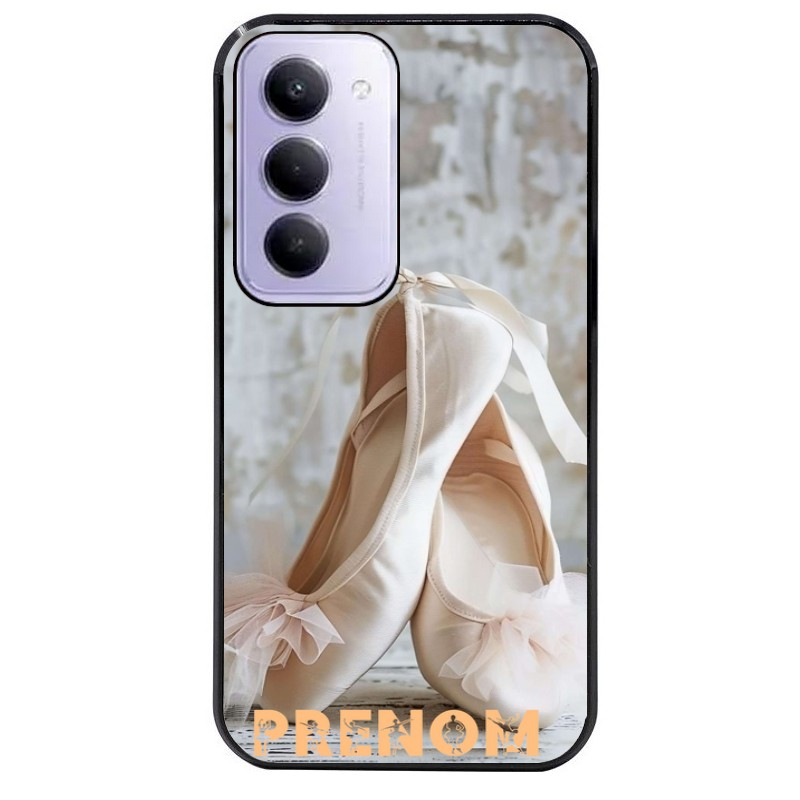 Coque noire taperso pour Redmi 15 4G et 5G avec motif ballerine danse personnalisee protection antichoc personnalisée