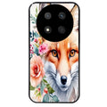 Coque noire taperso pour Magic 7 LITE et PRO avec motif renard fox et fleurs protection antichoc personnalisée