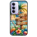 Coque noire taperso pour Redmi 15 4G et 5G avec motif tropical vacances protection antichoc personnalisée