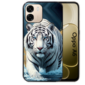Coque noire taperso pour OPPO A6 A6X 4G et 5G avec motif tigre polaire protection antichoc personnalisée