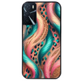 Coque noire taperso pour OPPO A16 et A16S avec motif effet fourrure leopard 2 protection antichoc personnalisée