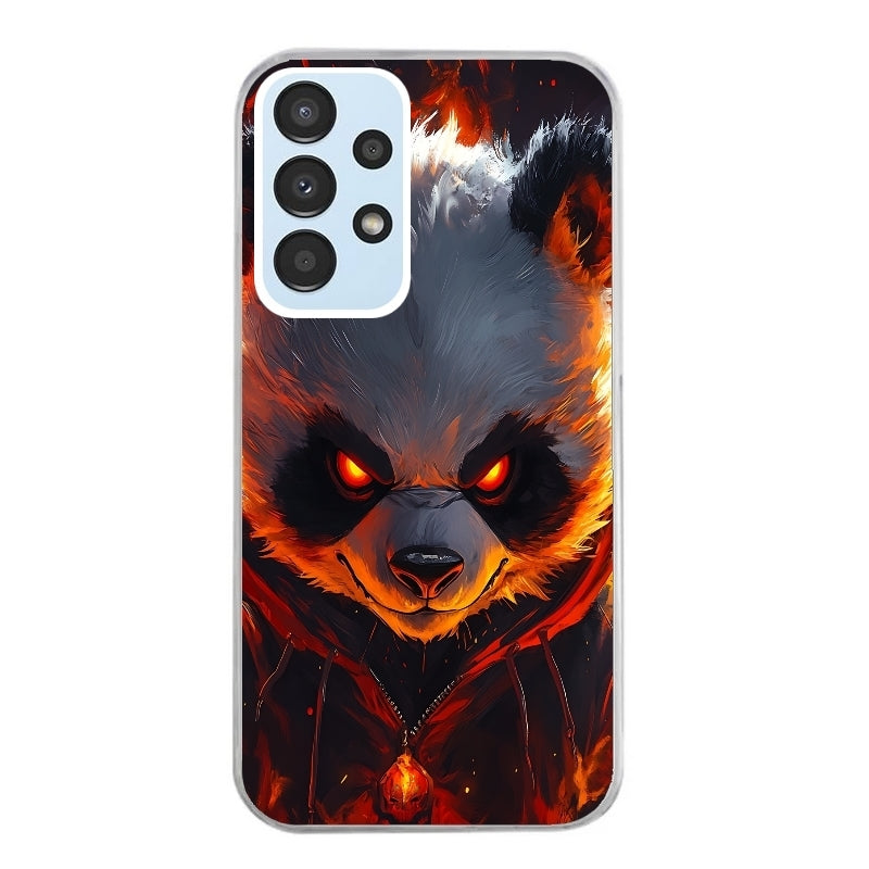 Coque taperso pour Galaxy A13 4G et 5G A23 A53 avec motif panda very angry protection antichoc personnalisée