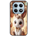 Coque noire taperso pour POCO M8 5G et PRO 5G avec motif lapin ballon protection antichoc personnalisée