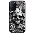 Coque noire taperso pour OPPO A72 4G avec motif tete de mort fleur protection antichoc personnalisée
