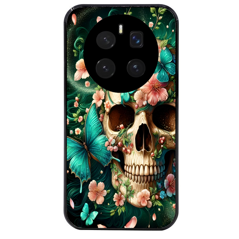 Coque noire taperso pour Magic 7 LITE et PRO avec motif tete de mort skull printemps protection antichoc personnalisée