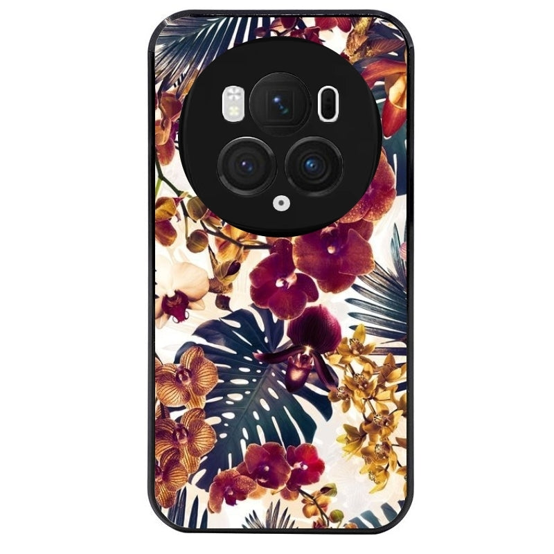 Coque noire taperso pour Magic 5 6 LITE et PRO avec motif jungle couleurs d'automne protection antichoc personnalisée