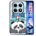 Coque noire taperso pour Redmi Note 15 et PRO PLUS 4G 5G avec motif panda anime protection antichoc personnalisée