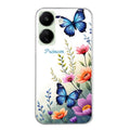 Coque taperso pour POCO C65 4G avec motif papillon prenom personnalisee protection antichoc personnalisée