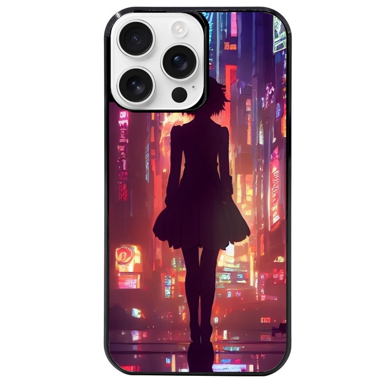 Coque noire taperso pour Iphone 16 16E PLUS MAX PRO avec motif new york anime protection antichoc personnalisée