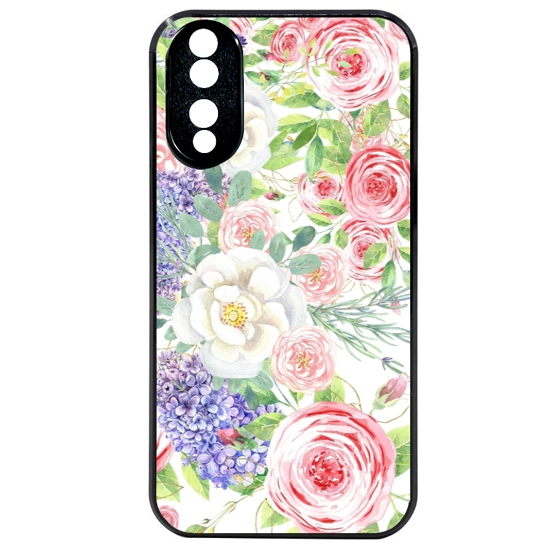 Coque noire taperso pour Honor 70 LITE 90 et LITE avec motif fleur couleur pastel protection antichoc personnalisée
