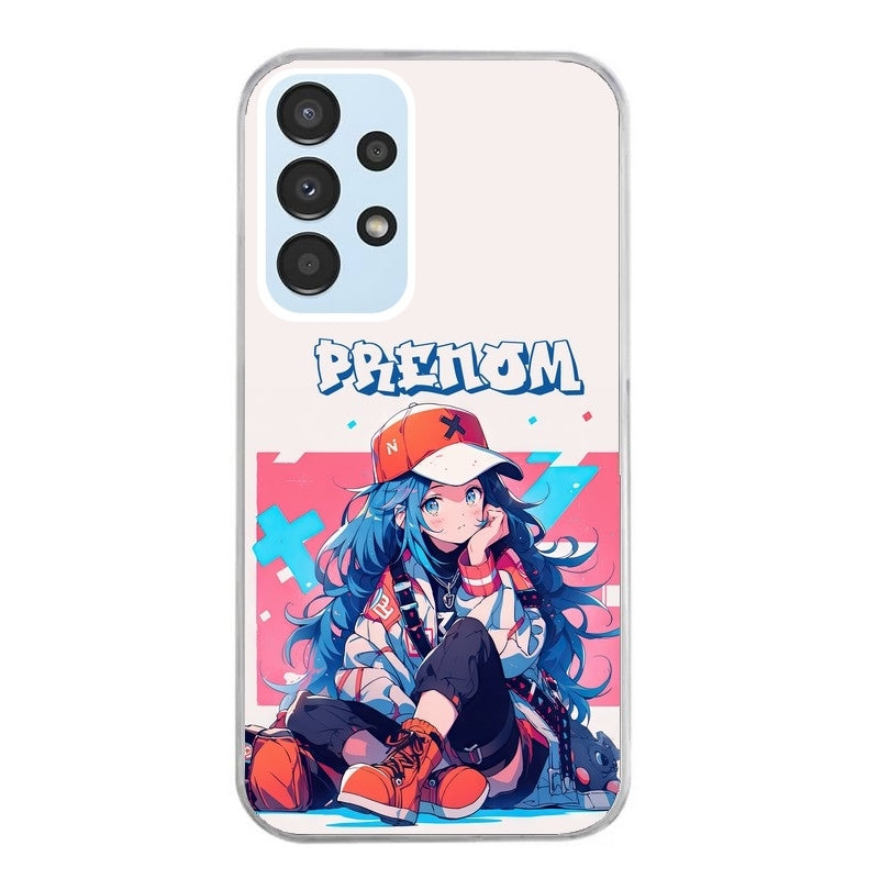 Coque taperso pour Galaxy A13 4G et 5G A23 A53 avec motif anime casquette personnalise protection antichoc personnalisée