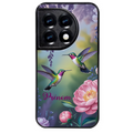 Coque noire taperso pour OnePlus 11 et 12 avec motif colibri couple personnalise protection antichoc personnalisée
