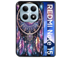 Coque noire taperso pour Redmi Note 15 et PRO PLUS 4G 5G avec motif dreamcatcher et lune protection antichoc personnalisée