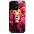 Coque noire taperso pour Honor 70 LITE 90 et LITE avec motif lion et fleurs rose protection antichoc personnalisée