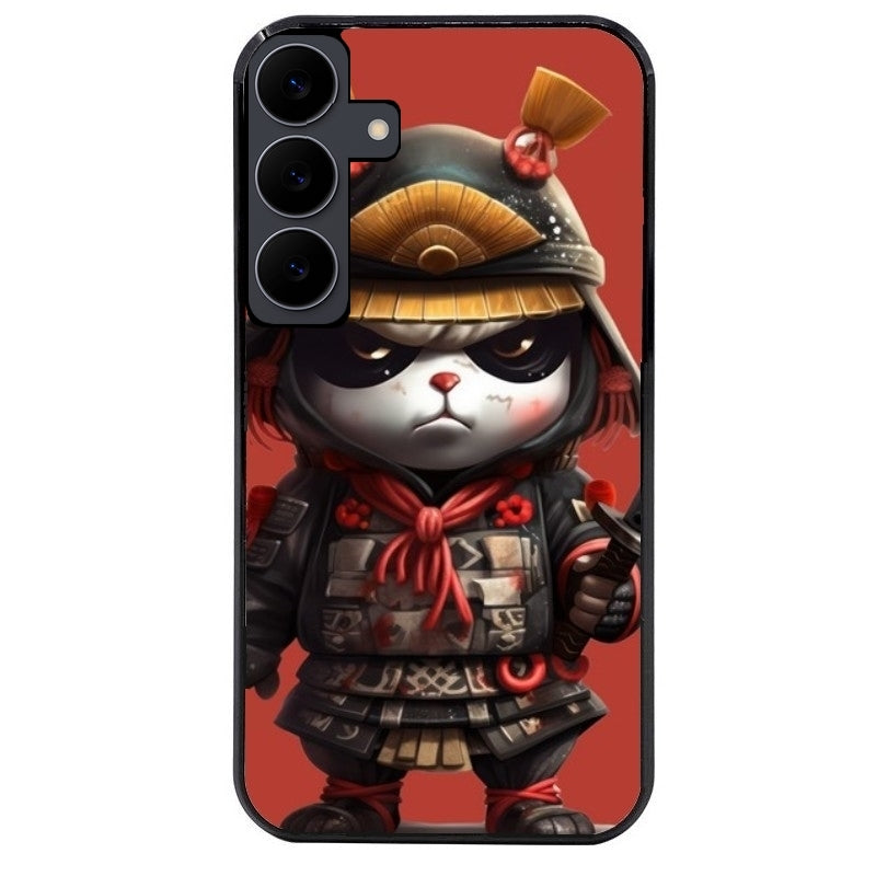 Coque noire taperso pour galaxy A06 A16 A26 A36 A56 avec motif panda et samourai protection antichoc personnalisée