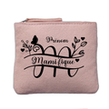Porte monnaie personnalisé motif mamie magnifique rose clair en feutrine en feutrine