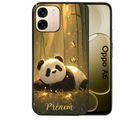 Coque noire taperso pour OPPO A6 A6X 4G et 5G avec motif panda et papillon personnalisee protection antichoc personnalisée