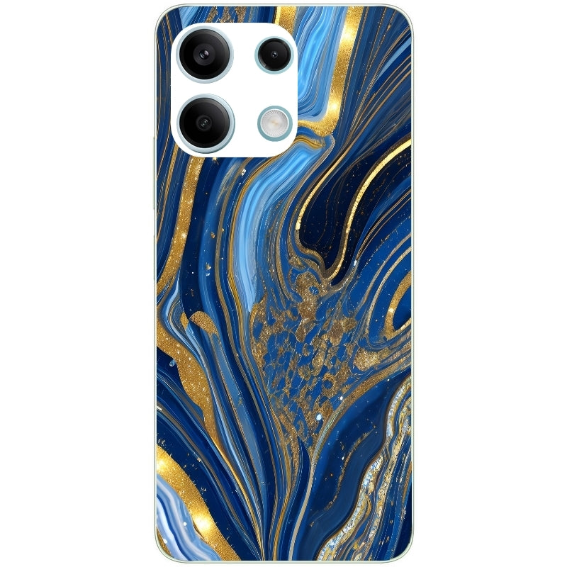 Coque taperso pour POCO M6 PRO 4G avec motif marbre bleu agathe protection antichoc personnalisée
