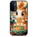 Coque noire taperso pour OPPO A54 et A74 5G avec motif dragon ramen 3 protection antichoc personnalisée