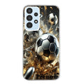 Coque taperso pour Galaxy A13 4G et 5G A23 A53 avec motif foot metal personnalisee protection antichoc personnalisée
