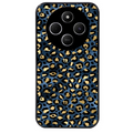 Coque noire taperso pour POCO C75 avec motif leopard bleu protection antichoc personnalisée