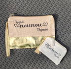 Pochette personnalisée copine formidable en jute et doré
