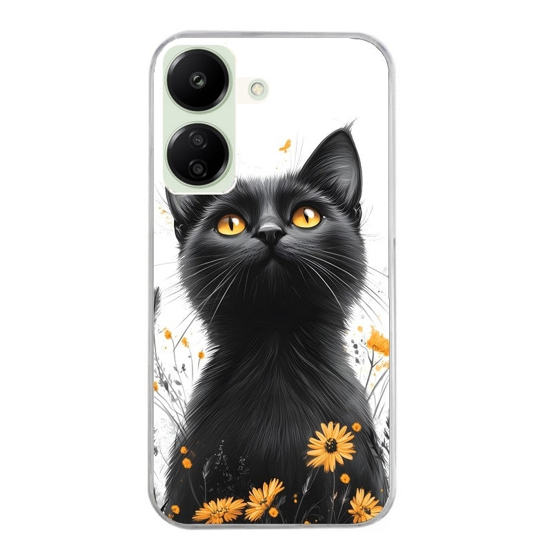 Coque taperso pour POCO C65 4G avec motif chat eyes protection antichoc personnalisée
