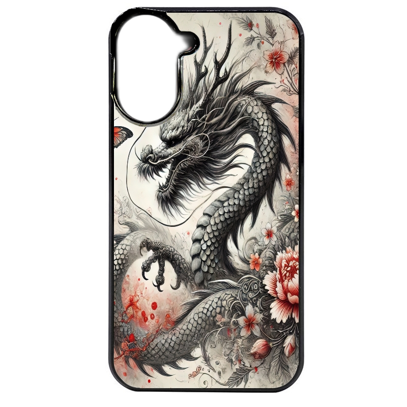 Coque noire taperso pour Redmi A5 4G avec motif dragon japan protection antichoc personnalisée
