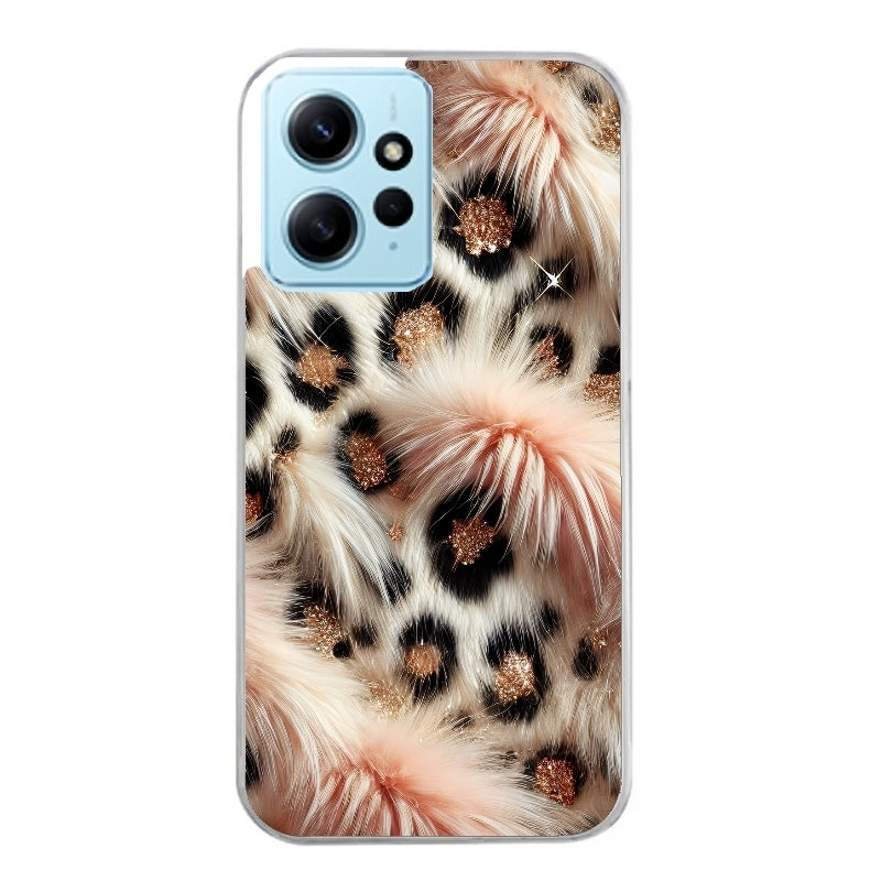 Coque taperso pour Redmi Note 12 4G 5G PRO 4G avec motif effet fourrure leopard 1 protection antichoc personnalisée