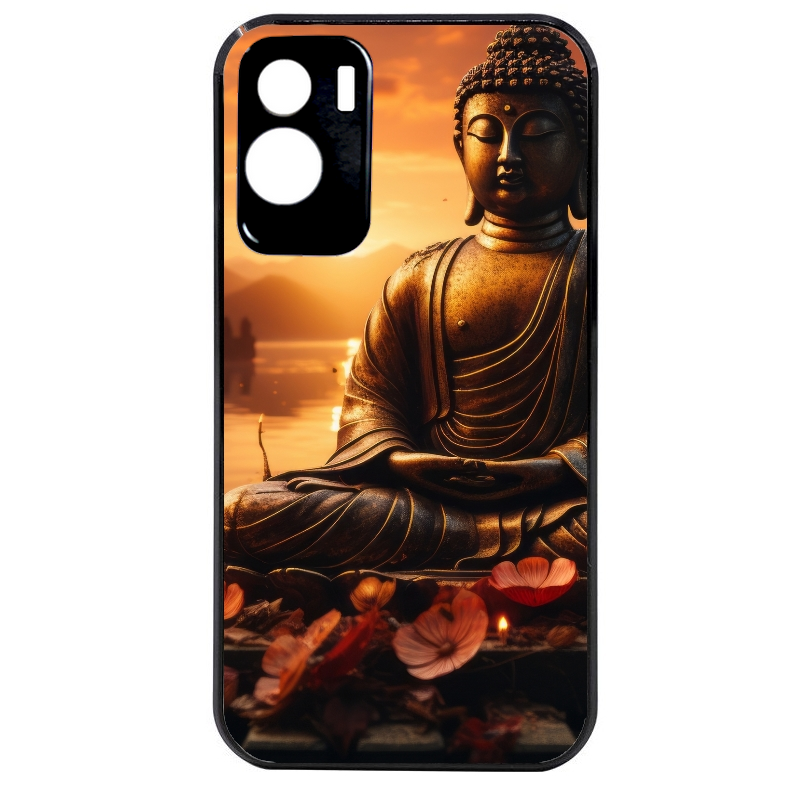 Coque noire taperso pour Honor 70 LITE 90 et LITE avec motif bouddha et soleil protection antichoc personnalisée