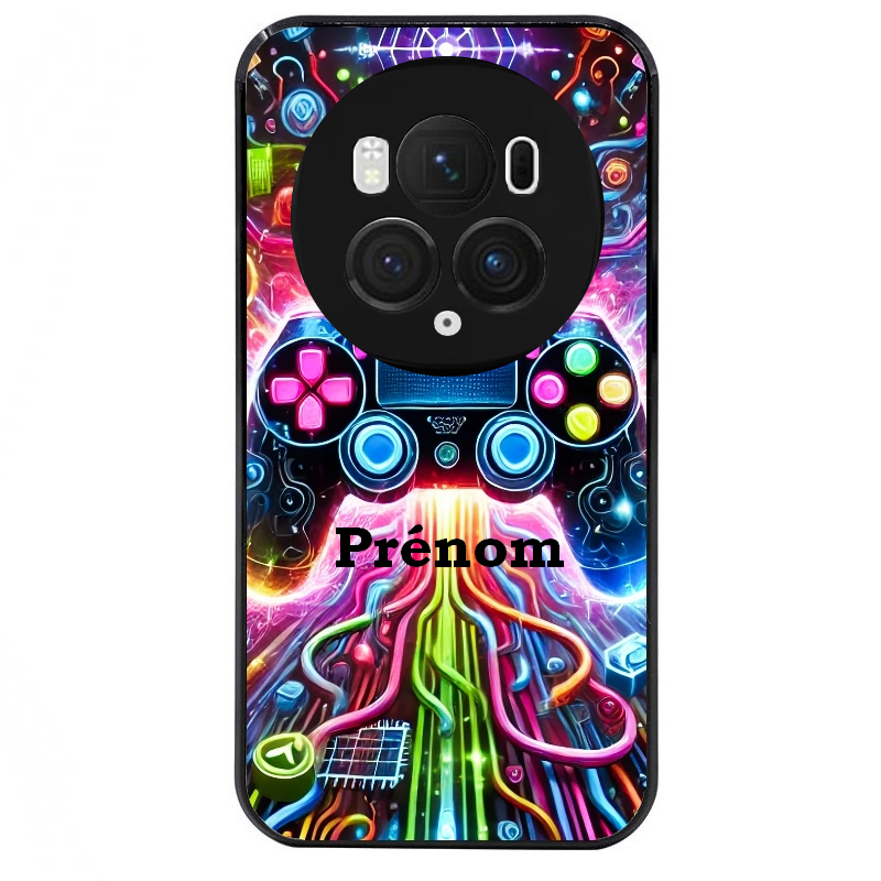 Coque noire taperso pour Magic 5 6 LITE et PRO avec motif gamer electro personnalisee protection antichoc personnalisée