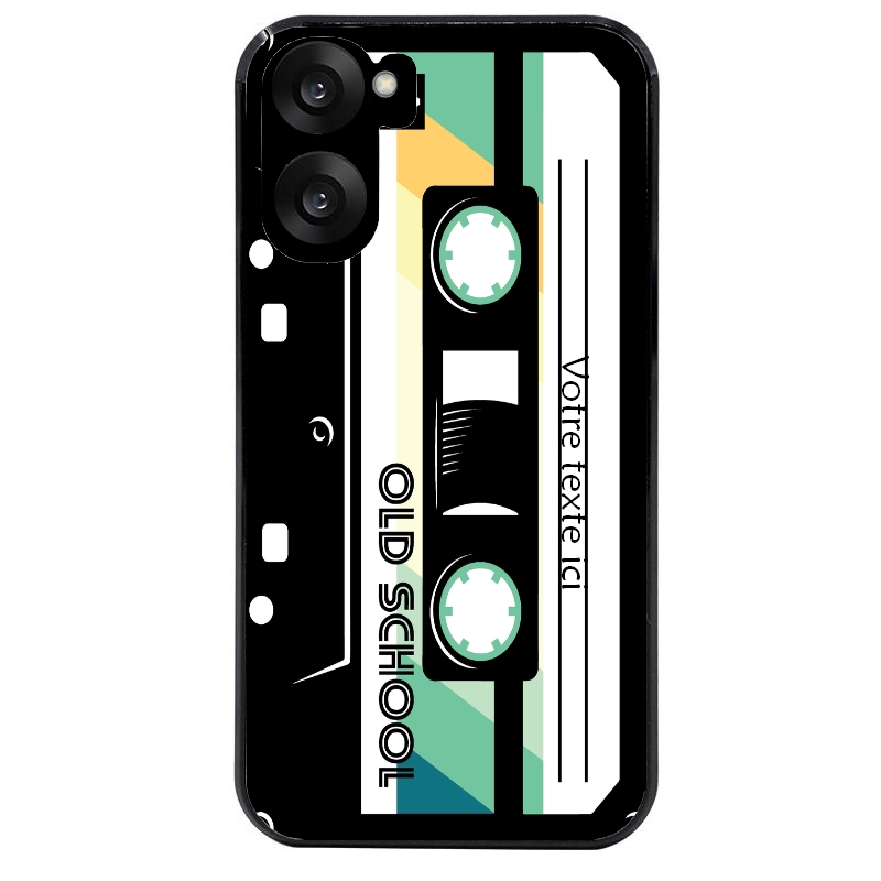 Coque noire taperso pour OnePlus Nord CE5 personnalisable avec motif cassette vintage protection antichoc personnalisée