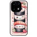 Coque noire taperso pour OnePlus 15 avec motif sushi kawai anime protection antichoc personnalisée