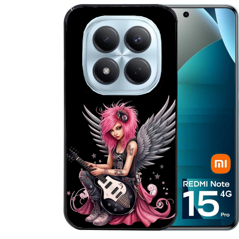 Coque noire taperso pour Redmi Note 15 et PRO PLUS 4G 5G avec motif fee rock personnalisee protection antichoc personnalisée