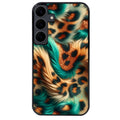 Coque noire taperso pour galaxy A06 A16 A26 A36 A56 avec motif effet fourrure leopard 3 protection antichoc personnalisée