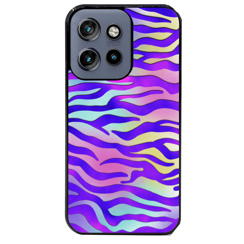 Coque noire taperso pour Moto Edge 60 et Neo Fusion Pro avec motif zebre color protection antichoc personnalisée