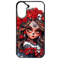 Coque noire taperso pour Redmi A5 4G avec motif tete de mort calavera rouge protection antichoc personnalisée