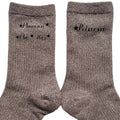 Chaussettes personnalisée paillettes bronze motif maman star