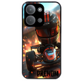 Coque noire taperso pour POCO C85 avec motif karting f1 personnalisee protection antichoc personnalisée