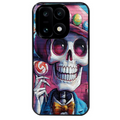 Coque noire taperso pour OnePlus 15 avec motif tete de mort tag protection antichoc personnalisée
