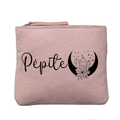 Porte monnaie personnalisé motif pepite rose clair en feutrine en feutrine