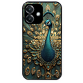 Coque noire taperso pour OPPO A40 avec motif paon bijoux protection antichoc personnalisée