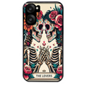 Coque noire taperso pour OnePlus Nord CE5 avec motif tete de mort lovers protection antichoc personnalisée