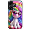 Coque noire taperso pour POCO M6 4G avec motif licorne pop art protection antichoc personnalisée