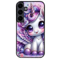 Coque noire taperso pour galaxy A07 A17 A27 A37 A57 avec motif licorne violette protection antichoc personnalisée